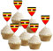 AK Giftshop Uganda Flags Party Food Sticks Picks Cupcakes Decorations Toppers (24 Pack)