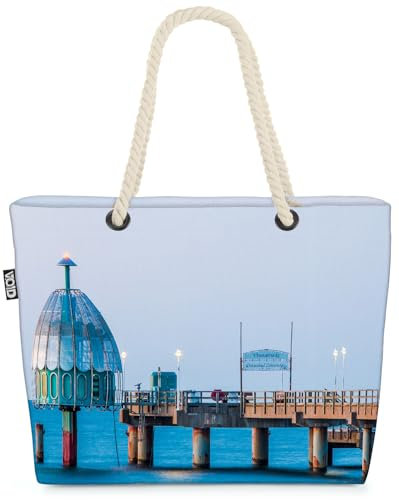 VOID Usedom Strandtasche Shopper 58x38x16cm 23L XXL Einkaufstasche Tasche Reisetasche Beach Bag