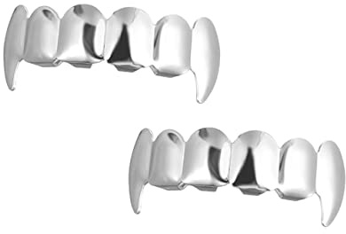 ifundom Décorer 2 Pièces Dents De Loup-garou Décoration Décor D'halloween Accessoires De Dents Fausses Dents Faux Dents Artificielles Cuivre Hommes Et Femmes Bal De Se Réconcilier