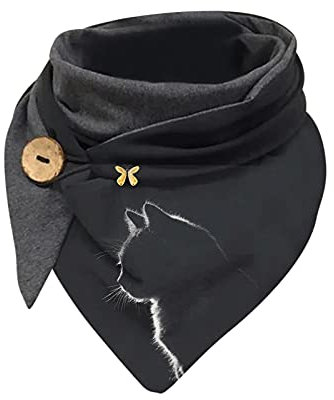 Xiaojiu Dreieckschal Damen Schal Halstücher Knopfschals Wickelschals Herren Schal Scarf Women Winterschal Herbst Winter Flauschiger Schal Lässige Frauen Warmer Weicher Schal Wintermode Dreieck Schal