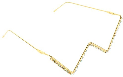 SHERCHPRY Brillengestell Aus Strass Unisex Sonnenbrille Punk-halbrahmenbrille Dekoratives Brillengestell Und Sonnenbrille Rahmenlose Brille Trendige Strassenfotografie Strasssteine Linse