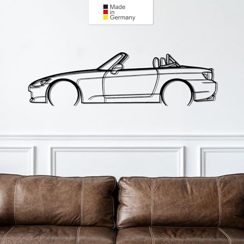 for Honda S2000, Metall Wandbild, Wanddeko, Auto Silhouette, Metal Car Wall Art (Größe: 69 cm (27))