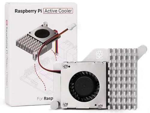 Official Active Cooler for Raspberry Pi 5, Combines an Aluminium Heatsink with a Temperature-Controlled Blower Fan to Accelerate Heat Dissipation