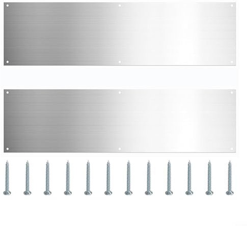 Stainless Steel Door Kick Plates, Protects Against Scratches, Set of 2 Pieces