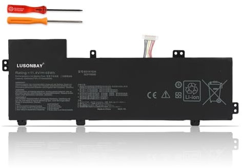 LUSONBAY B31N1534 - Batteria per PC portatile Asus BX510UX BX510UW U5000 Zenbook UX510 UX510UW UX510UWK UX510UX UX510UXK UX510UW-RB71 CN044T CN048T CN051T CN056T CN056T CN051T CN056T CN056T CN0 CN056T