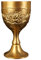 SUPBEI Cáliz de Cáliz, Copa de Comunión de Oro, Copa de Vino de Latón, Ofrenda para La Iglesia, Copa del Santo Grial, Uso para Decoración de Altar, Robustez,Large