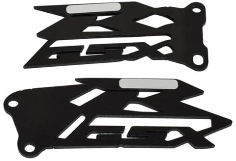 KAVSY Plancher Pédale Moto pour Suzuki GSX-R 1000 K3 K4 K5 K6 K7 K8 K9 2003-2016 Repose-Pieds Arrière avec Plaque Talon Et Protecteur Pédale(Black)