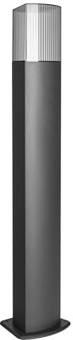 Miratic Lampadaire Exterieur sur Pied Potelet Extérieur E27 Lampe Exterieur sur Pied IP54 - Luminaire Exterieur sur Pied Noir - Max. 15W (sans détecteur de mouvement)