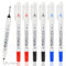 6 Pack Deep Hole Marker Pens Twin Tip Carpenter Pencils with Waterproof Permanent Ink, Extra Fine Tip & Long Nose Design for Construction Drill Hole Marking - Builders Tools for Carpenters, Tradesmen