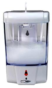 Automatischer Seifenspender für die Wand, aus Kunststoff, Bewegungssensor, ideal für die Hygiene in Badezimmern und Küchen.