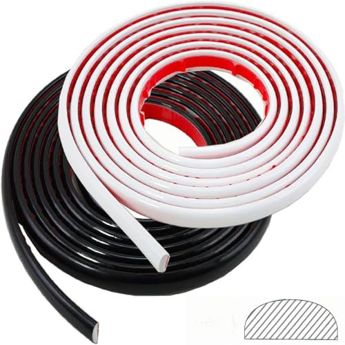 Moulures décoratives autocollantes 3 m × 1,3 cm × 0,5 cm pour plafond, moulures en stuc, moulures murales autocollantes quart de tige, pour sol, rebord, bord de carrelage et décoration d'angle Blanc