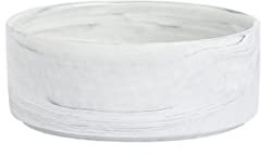GMJTSRWV Pet bowl Marble Ceramic Dog Bowl Cat Food and Water Bowls Dish with Wood Stand Pet for Big Flat Faced Cats Puppy Dogs Pet feeding bowls(White Marble,L - 850ML)