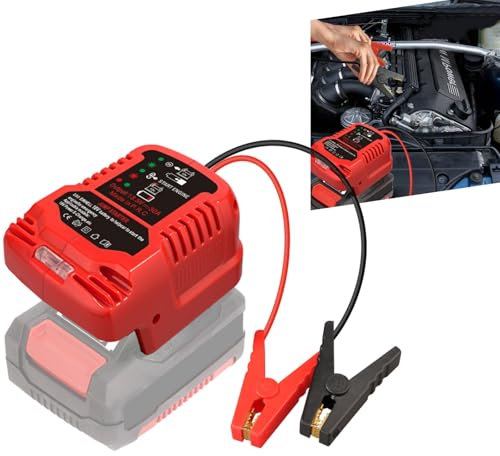 Auto-Starthilfe-Adapter für Einhell PXC 18-V-Batterie, TEPULAS Autobatterie-Booster mit 11AWG-Kabel, 12V-Auto-Starthilfe für Motoren bis zu 3,5L Benzin oder 6,5L Diesel