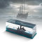 ZYEKIU Kreuzfahrtschiff Fluid Drift Flasche, Acryl, Dekorative Flasche mit Schiff, Schwarz, Nautisch, Unsinkbares Schiff