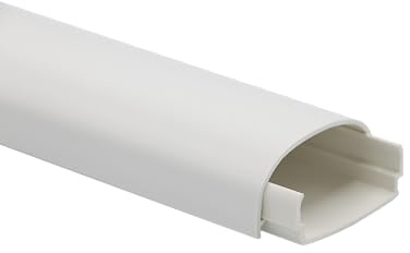 KOMIB KR4020RW10M Kabelkanal 40 x 20 x 2000mm halbrund Weiß (reinweiß) 10 Meter - 5 x 2m (5 Stück) Elektroinstallation/VDE