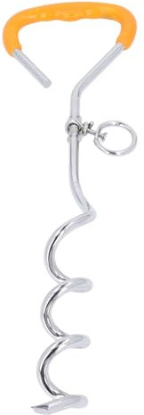 Hundeleine Pflock mit Hundepfahl Zeltanker Metallhaken Bodenschraube für Hof Strand Outdoor Camping 5mm x 5m 0,2 Zoll x 16,4 Fuß