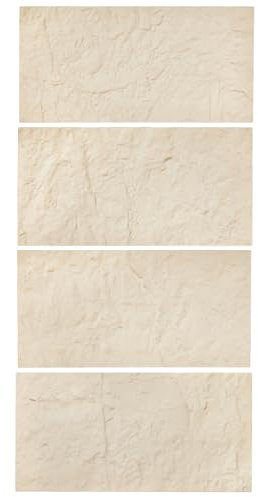 VEVOR Panneaux Muraux 3D, Lot de 4, Panneau Mural Décoratif en PU Imitation Pierre Naturelle, 120x60 cm, Couverture 2,97 m², Décoration Intérieure pour Plafond, Chambre, Salon, Salle de Jeux, Jaune