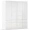 Rauch Möbel Aberdeen, Drehtürenschrank, Kleiderschrank, Schrank, Garderobe, 4-türig, 8 Schubladen, Farbe Weiß/Hochglanz weiß, Griffe Weiß, 181x197x54cm