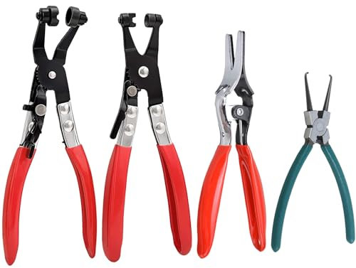 Pinza Per Fascette Stringitubo, Pinza di Bloccaggio per Giunti, pinza Rimozione Tubi, Pinze per Fascette Auto, Pinze per Linea Carburante per Auto, pinze per Tubi di Separazione