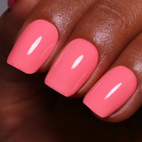 Pink Gel Polish, Peach Pink Nail Gel Polish Spring Summer Soak off UV LED Art Starter Manicure Salon DIY Design 15ML