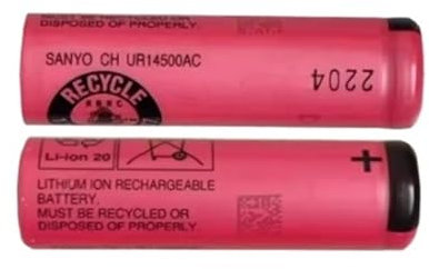 Batteria UR14500AC 3,7 V 740 mAh spazzolino elettrico compatibile con Braun Oral B Pro 2 tipo 3766 IO4 IO5 IO6 IO7 IO9 IO8 3758 3759(2pcs,Flat foot battery)