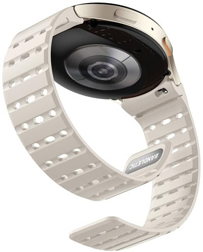 Bandletic Magnet Sport Armband kompatibel mit Samsung Galaxy Watch 6/5/4/7 40mm 44mm/ FE 40mm/ 6 Classic 43mm 47mm/ 5 Pro 45mm/ 4 Classic 42mm 46mm Sternenlicht