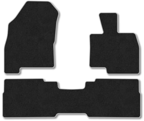 Jaecoo 7 (2024+) [Plug-in Hybrid] Premium Carpet Car Mats | Grey Edge Trim Premium Floor Mats Tailored Fit Full Coverage Protection Accessories Easy Clean Anti Slip Made in the UK