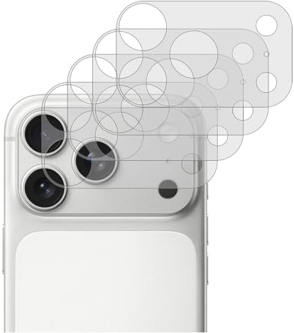 GIOPUEY Kameraschutz für iPhone 17 Pro, Kameraplattform Abdeckung, Halbtransparent Matt, Weiches, Leichtes und Dünnes PET-Material, Freie Linse,Camera Protector - 4 Stück
