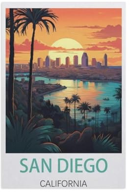 1000-teiliges Puzzle，San Diego, Kalifornien，Papier Puzzle, für Erwachsene und Kinder, Kunstwerk-Geschenk（50x70cm）-IJ36