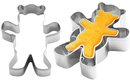 Bear Cookie Cutter - Stainless Steel Cartoon Fondant Cutter - Cute Dessert Baking Tools, Easy To Clean Kitchen Gadgets For Christmas, Halloween And Easter