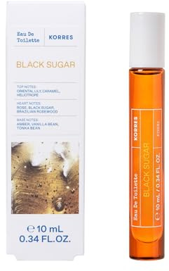 KORRES BLACK SUGAR Eau de Toilette für Damen Reisegröße, floraler, süßer, luxuriöser & orientalischer Damenduft, ideal für unterwegs, vegan, 10 ml
