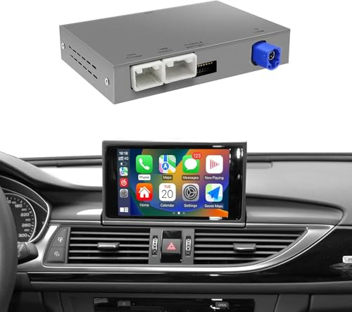 Drahtlose CarPlay-/Android Auto-Nachrüstung für Audi A6 A7 2011–2018 mit AirPlay, MirrorLink, Multimedia-Unterstützung und Rückfahrkamera