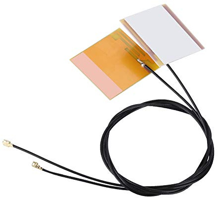 Generic Antenna WiFi Integrata di Prima Generazione Segnale Forte Stabile Pellicola Gialla 2 Pezzi per Notebook Cavo da 46 Cm
