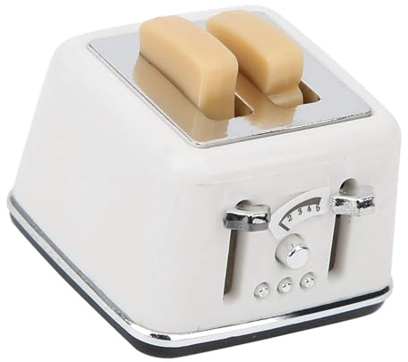 Beimus Interactive Miniature Kitchen Toaster Model Realistic 1/12 Doll House Accessory Kids Educational Toy Craft Project Kits Kitchen Accessories for Doll House