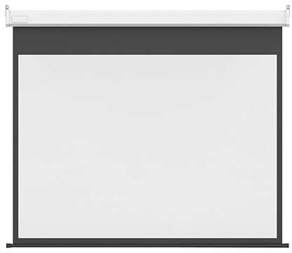 MULTIBRACKETS Lienzo motorizado 4:3,150 Z, 300 x 220 cm, Diagonal 381 cm, Marco Blanco Negro, Incluye Control y FB, Ganancia: 1,0