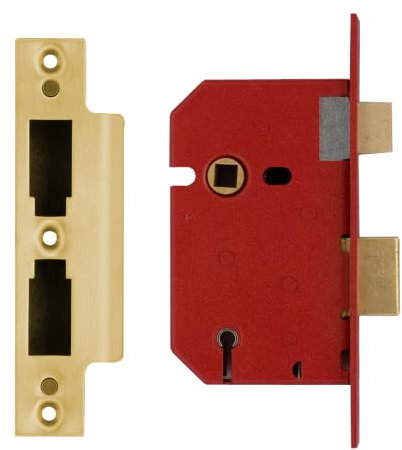 Union Locks 2201 5-Lever Mortice Sash Lock 65mm - Brass Finish (Boxed)