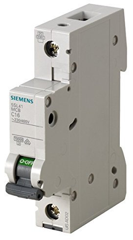 SIEMENS 5SL4 MCB Leitungsschutzschalter Typ D, 1-polig 16A 400V, Abschaltvermögen 10 kA SENTRON DIN-Schienen-Montage