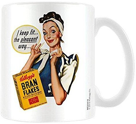 Pyramid International Kellogg's MG23416 Vintage, I Keep Fit Mug, Ceramic, Multi-Colour,11 oz/315 ml