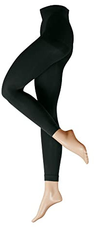 Nur Die Leggings 80 DEN Strumpfhose ohne Fuß Blickdicht warm extra breiter Komfortbund Damen, schwarz, S