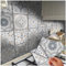 24pc Grey White Wall Floor Tile Stickers Waterproof 6x6 inches For Kitchen Bathroom THIN Vinyl Floor Tile Transfers 15x15cm Matt Finish Victorian