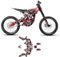 Kungfu Graphics Aufkleber-Kit für Surron Sur-Ron Light Bee X LBX, Segway X160 X260, mit KKE Gabel Off-Road Dirt Bike, SRX17N006-KO