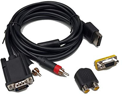 Link-e : Hochauflösendes VGA Kabel Kompatibel Mit Der SEGA Dreamcast Konsole (Audio/Video, Cinch Und VGA Adapter, PAL und NTSC...)