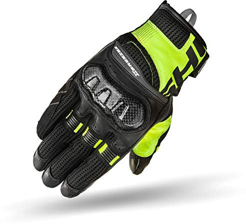 SHIMA X-BREEZE 2 FLUO, Sommer Herren Mesh Kurze Motorradhandschuhe (Fluo, XL)
