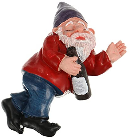 Amosfun Zwergen-Statuen aus Kunstharz, Gartenzwerge, Miniatur-Zwerge, für Haus, Tisch, Außendekoration, Terrasse, Hof, Rasen, Veranda, Ornament
