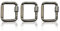 Holesto® Lot de 3 Mousquetons Carrés - Mini Porte-clés à Vis - Petit Ensemble Noir - Carabiner (Argent 5x4,5 cm)
