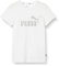 PUMA Damen ESS+ Metallic Logo Tee T-Shirt, Weiß, M
