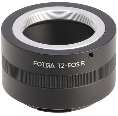 Fotga Objektivadapter für T2 T Schraubobjektiv an Canon EOS R RF Mount Serie EOS R RP R5 R6 R5C R7 R10 DSLR Kamera