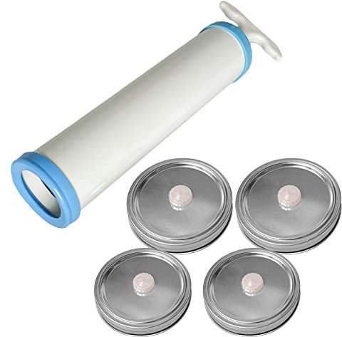 ZHOUHONG Vacuum for Jars, Sealing Kit for Food Storage | Handheld Vacuum Jar Attachment Kit for Regular and Wide Mouth Canning Jars