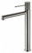 IMEX - Grifo monomando lavabo de caño alto, Grifería Baño agua Frio/Caliente - Serie Line Níquel Cepillado - BDD038-3NQ