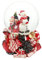 Große Schneekugel, Schneemann mit Pinguin und Wichtel, mit Sound, auf aufwendig dekoriertem Sockel, Maße L/B/H: 10 x 10 x 14 cm Kugel Ø 10 cm